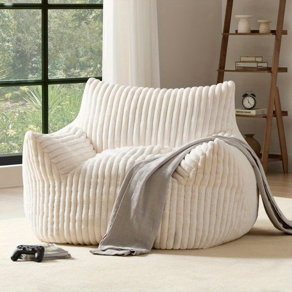 Living&Giving Oversize Bean Bag Sofa, Fireside Chair, Lazy Floor Sofa Couch, Tatami Sofa, Suitable For Living Room Bedroom Office, Warm Best Christmas Gifts For Her\u002FHim (Dark Grey, Beige, Orange)