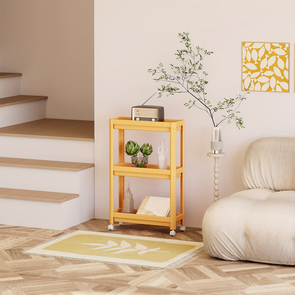 Hallway Storage Cabinet, Multi-Purpose Storage Rack, Free-Standing Mobile Trolley, Storage Cart For Narrow Spaces, Suitable For Gaps In Bathrooms, Kitchens, Refrigerators