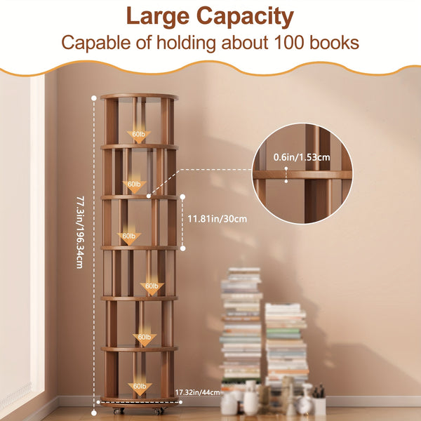 Solid Wood 4\u002F6 - Layer Space Solution - Multi - Layer Bookshelf Storage Cabinet, 360° Rotatable. Festival - Decorated Living Room Furniture With Time - Limited Special Offers. 3 Styles To Choose From. Suitable For Small Spaces. Free Delivery