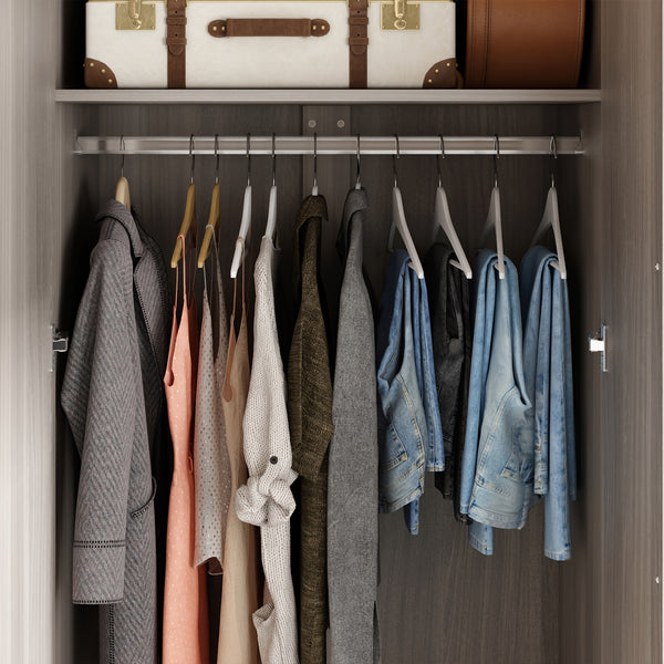 3 Door Large Wardrobe, 4 Folding Storage Area, Hanging Area, Bedroom Storage Wardrobe (70\