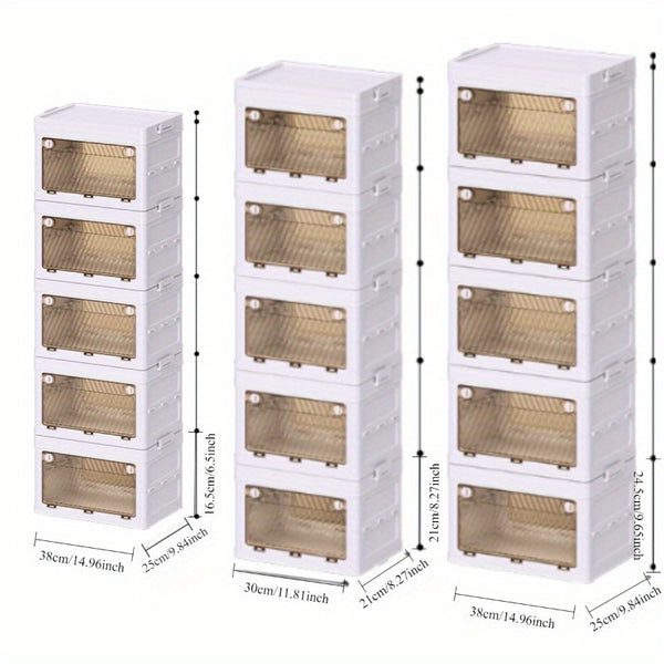 Installation-free One second open foldable storage cabinet Bedroom living room plastic locker Multi-layer sundries locker Multi-layer assembly 24.11.96inch. Suitable for room clothing storage Living room Snacks storage Kitchen seasoning storage, Under-Bed