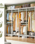 Closet Organizers And Storage, Walk-in Closet Wardrobe With 3 Hanging Rods, Garment Rack, Clothing Rack Heavy Duty Clothing Racks For Hanging Clothes 910LBS, Metal Garment Rack Heavy Duty Freestanding Wardrobe, 75\