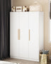 3 Door Large Wardrobe, 4 Folding Storage Area, Hanging Area, Bedroom Storage Wardrobe (70\