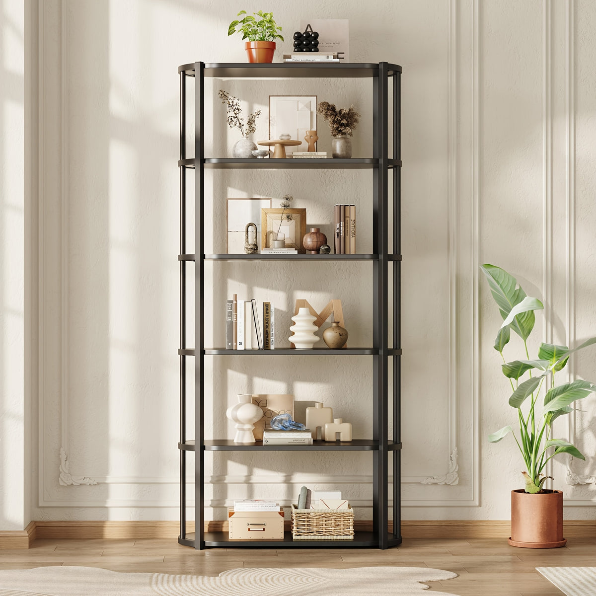 6 Tier Tall Bookshelf, 70.9\